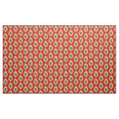 Pfauenfeathers, weiß auf Mandarin Orange Stoff (Yard (91,4 cm))