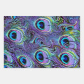 Pfauenfeathlon Geschenkpapier Set (Vorderseite 2)