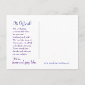 Pfauenfeder Ankündigungspostkarte (Rückseite)