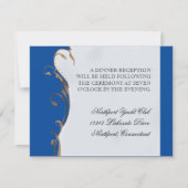 Pfauenfeder bei Wirbel - Einladung zur Hochzeit (Vorderseite)