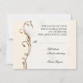 Pfauenfeder bei Wirbel - Einladung zur Hochzeit (Vorderseite)