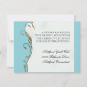 Pfauenfeder bei Wirbel - Einladung zur Hochzeit (Vorderseite)