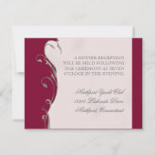 Pfauenfeder bei Wirbel - Einladung zur Hochzeit (Vorderseite)