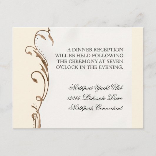 Pfauenfeder bei Wirbel - Einladung zur Hochzeit (Vorderseite)