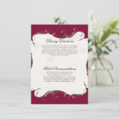 Pfauenfeder bei Wirbel - Einladung zur Hochzeit (Stehend Vorderseite)