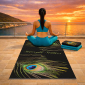 Pfauenfeder – Bewege dich mit Anmut Motivierend Yogamatte