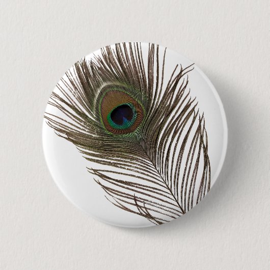 Pfauenfeder Button (Vorderseite)