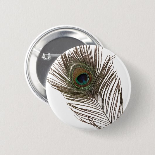 Pfauenfeder Button (Vorne & Hinten)