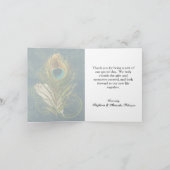 Pfauenfeder Dankeskarte (Innenseite)