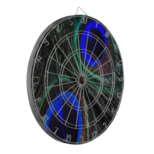 Pfauenfeder Dartscheibe (Vorderseite Links)