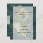 Pfauenfeder drehen - Klicken Sie auf, um das SET " RSVP Karte (Vorne/Hinten)