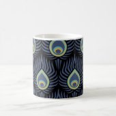 Pfauenfeder: Elegantes Muster. Kaffeetasse (Mittel)