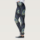 Pfauenfeder: Elegantes Muster. Leggings (Links)