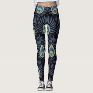 Pfauenfeder: Elegantes Muster. Leggings