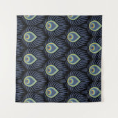 Pfauenfeder: Elegantes Muster. Wandteppich (Vorderseite (Horizontal))