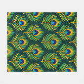 Pfauenfeder Fleecedecke (Vorderseite (Horizontal))
