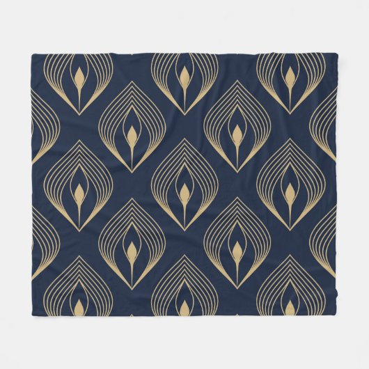 Pfauenfeder Fleecedecke (Vorderseite (Horizontal))