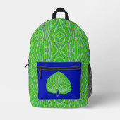 Pfauenfeder für modernen Glitzer Bedruckter Rucksack (Vorderseite)