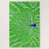 Pfauenfeder für modernen Glitzer Puzzle (Vertikal)