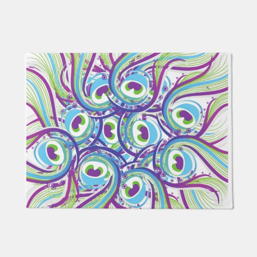 Pfauenfeder fußmatte (Vorderseite)