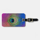 Pfauenfeder Gepäckanhänger (Vorderseite horizontal)