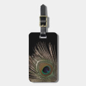 Pfauenfeder Gepäckanhänger (Vorderseite vertikal)