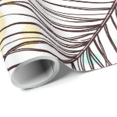Pfauenfeder Geschenkpapier (Rolleneckpunkt)