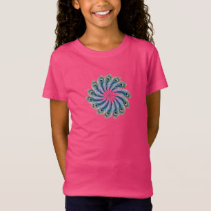 Pfauenfeder-Herz-Grafik-T-Shirt Indische Liebe T-Shirt