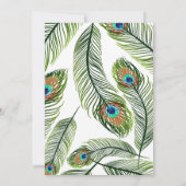 Pfauenfeder Hochzeit Einladungen (Rückseite)