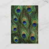 Pfauenfeder Hochzeit - Gut wünschen Begleitkarte (Rückseite)