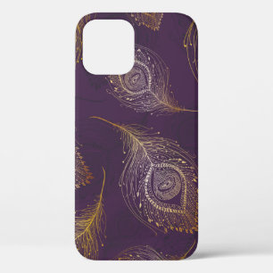 Pfauenfeder im violetten Hintergrund Case-Mate iPhone Hülle