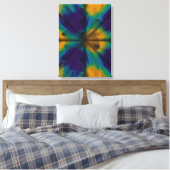 Pfauenfeder-Interferenzmuster Leinwanddruck (Insitu (Schlafzimmer))