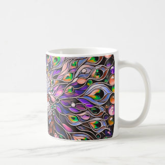 "Pfauenfeder-Irideszenz-Ästhetik Kaffeetasse