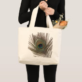 Pfauenfeder Jumbo Stoffbeutel (Vorderseite (Produkt))