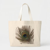 Pfauenfeder Jumbo Stoffbeutel (Vorne)