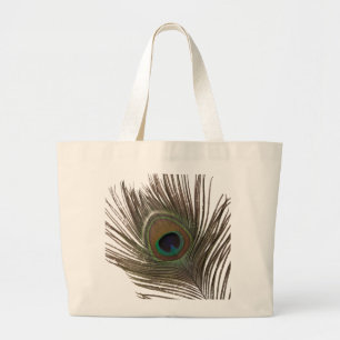 Pfauenfeder Jumbo Stoffbeutel