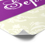 Pfauenfeder-Juwel-Hochzeitstag Poster (Ecke)