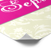 Pfauenfeder-Juwel-Hochzeitstag Poster (Ecke)