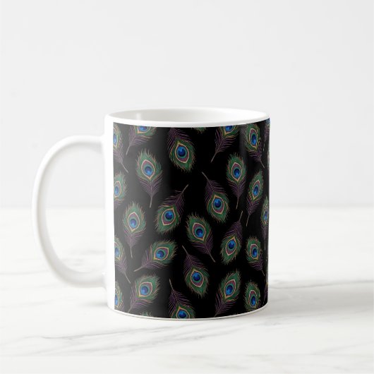 Pfauenfeder Kaffeetasse (Links)