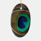 Pfauenfeder Keramik Ornament (Rechts)