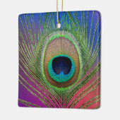 Pfauenfeder Keramikornament (Links)