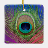 Pfauenfeder Keramikornament (Vorderseite)