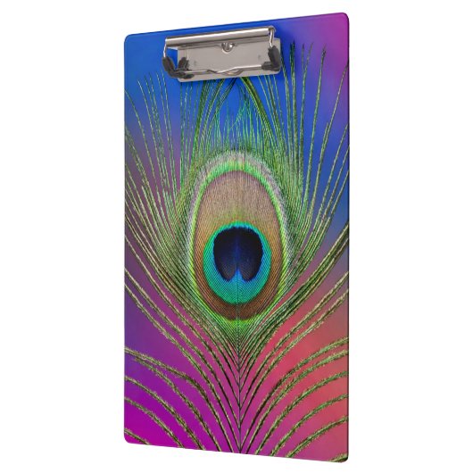 Pfauenfeder Klemmbrett (Links)