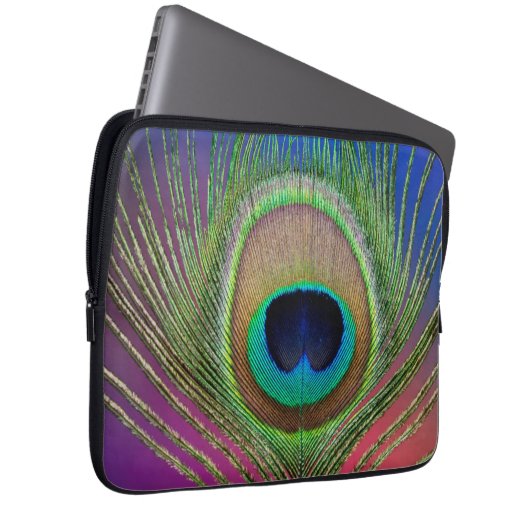 Pfauenfeder Laptopschutzhülle (Vorne Rechts)