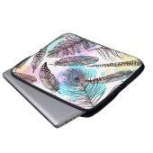 Pfauenfeder Laptopschutzhülle (Vorne Knopf)