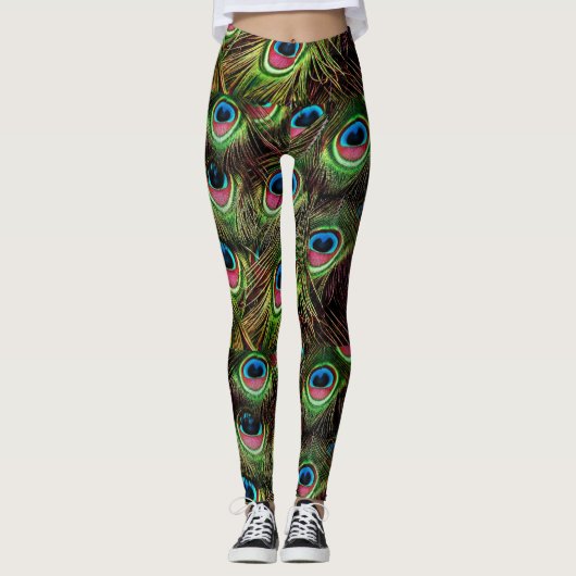 Pfauenfeder Leggings (Vorderseite)
