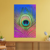 Pfauenfeder Leinwanddruck (Insitu (Wohnzimmer))