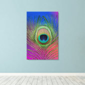 Pfauenfeder Leinwanddruck (Insitu (Holzboden))