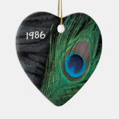 Pfauenfeder mit Schwarzer Ornament (Rechts)