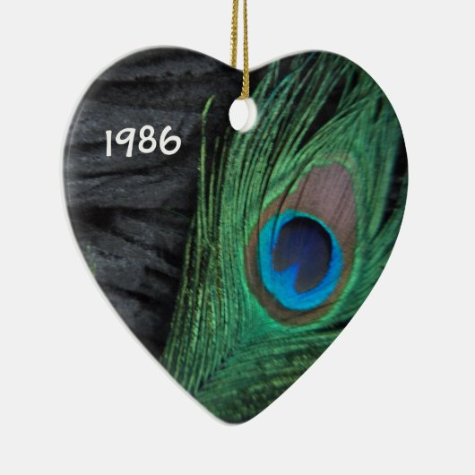 Pfauenfeder mit Schwarzer Ornament (Rechts)